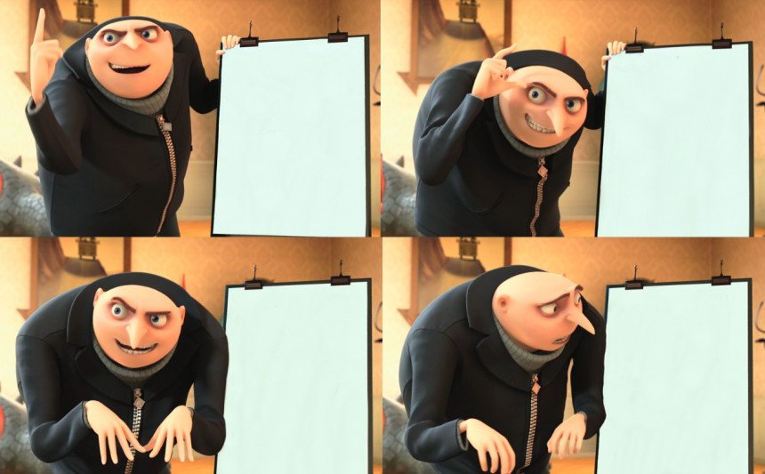 Gru Meme Template