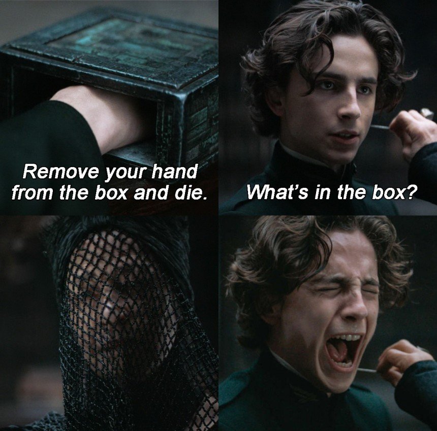 Dune (What's In The Box) Meme Template