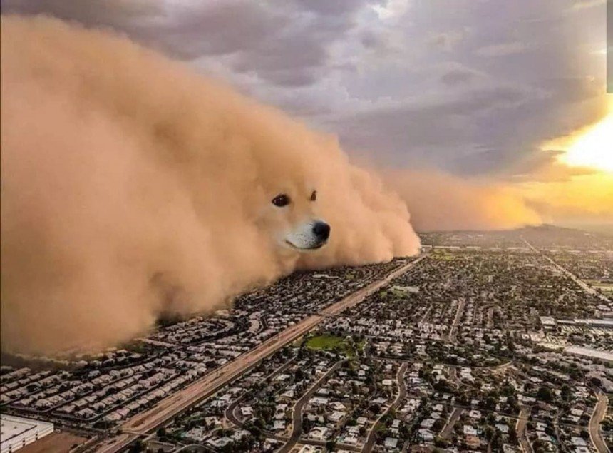 Sandstorm Doge Meme Template